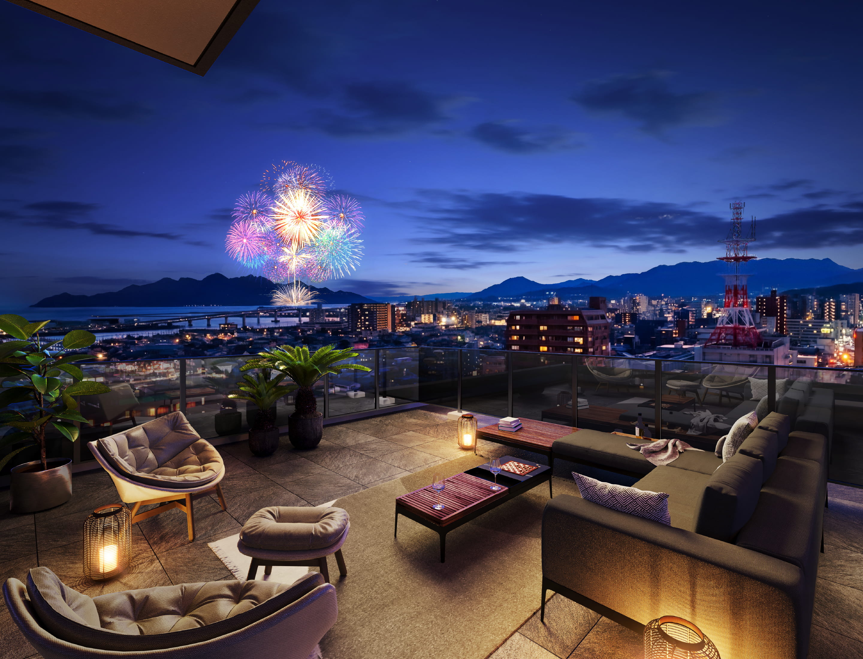 ルーフバルコニー完成予想CG