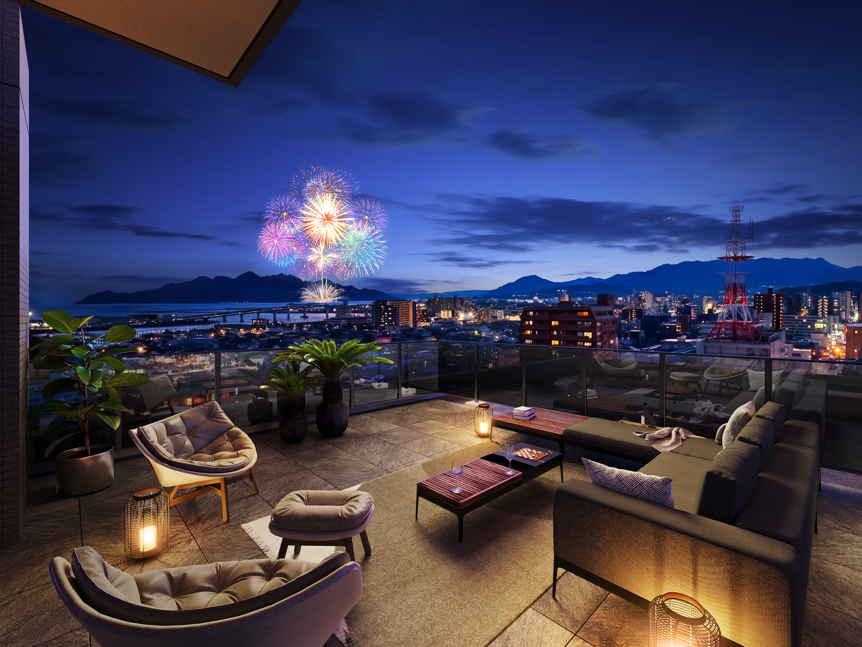 ルーフバルコニー完成予想CG