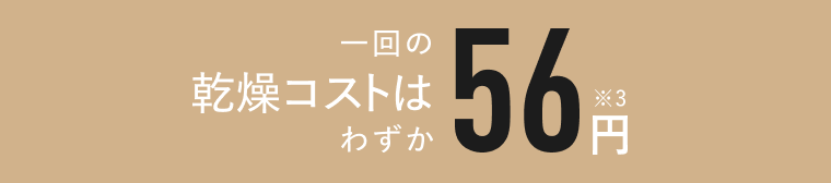 1回の乾燥コストはわずか53円